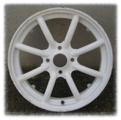 white 8 spoke